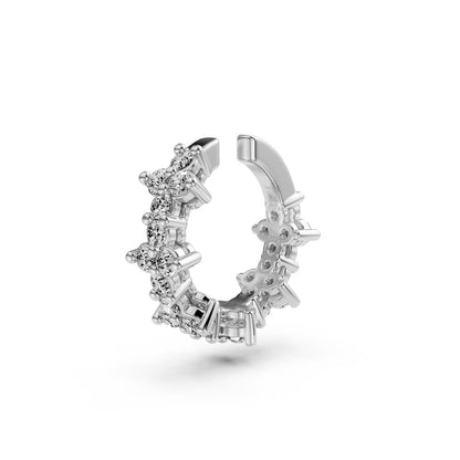 Diamond Cuff Earring in White Gold R33141124P