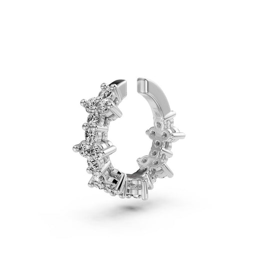 Diamond Cuff Earring in White Gold R33141124P