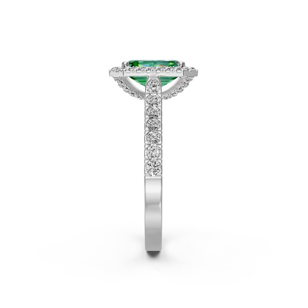 Diamond Ring with Tsavorite in White Gold R36331224