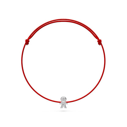 String Bracelet with Diamond in White Gold "Boy" R07420924