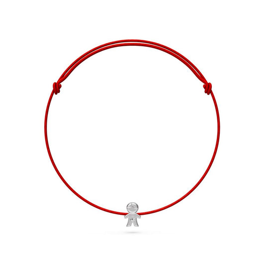 String Bracelet with Diamond in White Gold "Boy" R07420924