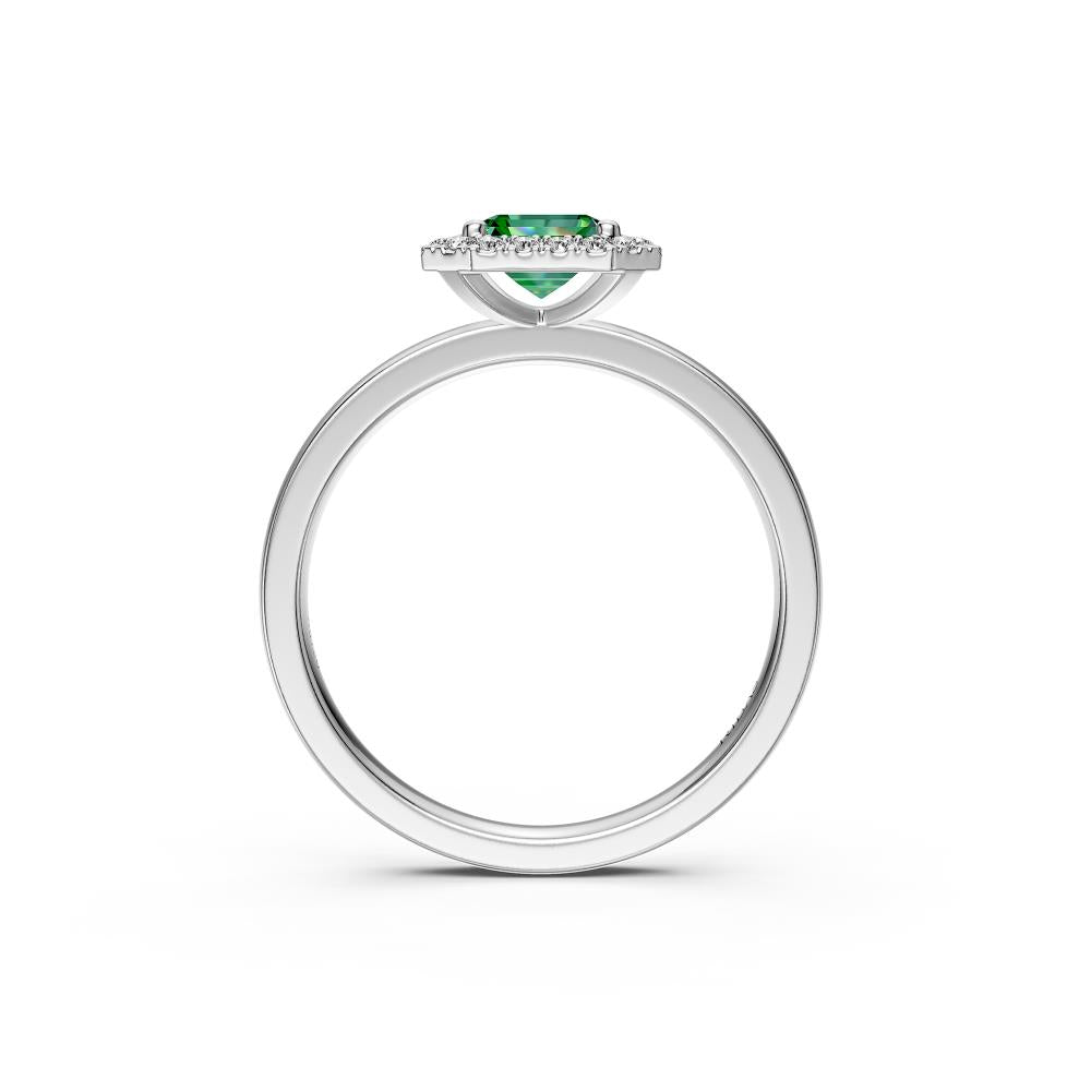 Diamond Ring with Tsavorite in White Gold R36291224