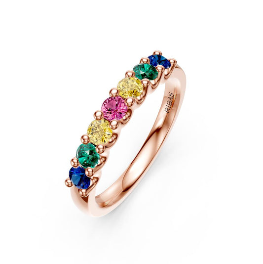 Sapphire Band Ring in Pink Gold R02770325