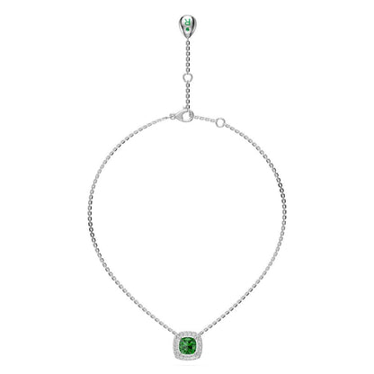 White Gold Necklace with Tsavorite Stone R37341224