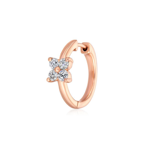 Diamond Hoop Earring in Rose Gold JFA7014