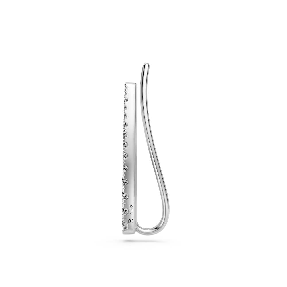 Arc Diamond Earrings in White Gold R09390924P