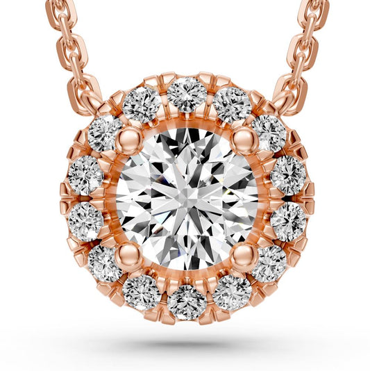 Diamond Necklace in Pink Gold R08400924