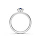 Sapphire Band Ring with Diamonds in White Gold R08410924