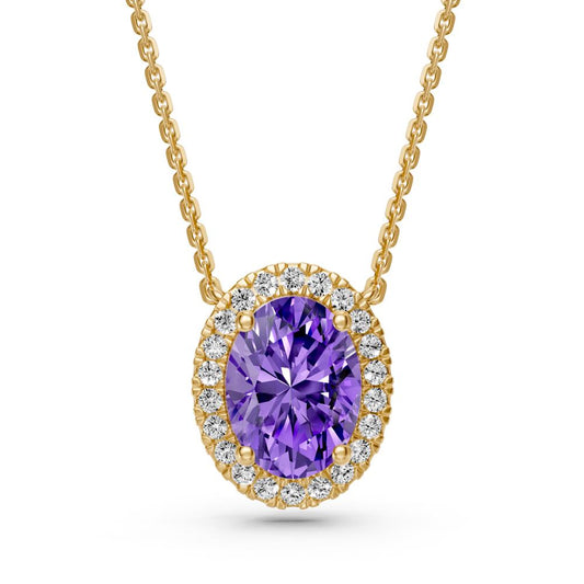 Yellow Gold Necklace with Tanzanite Stone R36801224