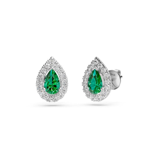Diamond Earrings in White Gold with Tsavorites R38951224