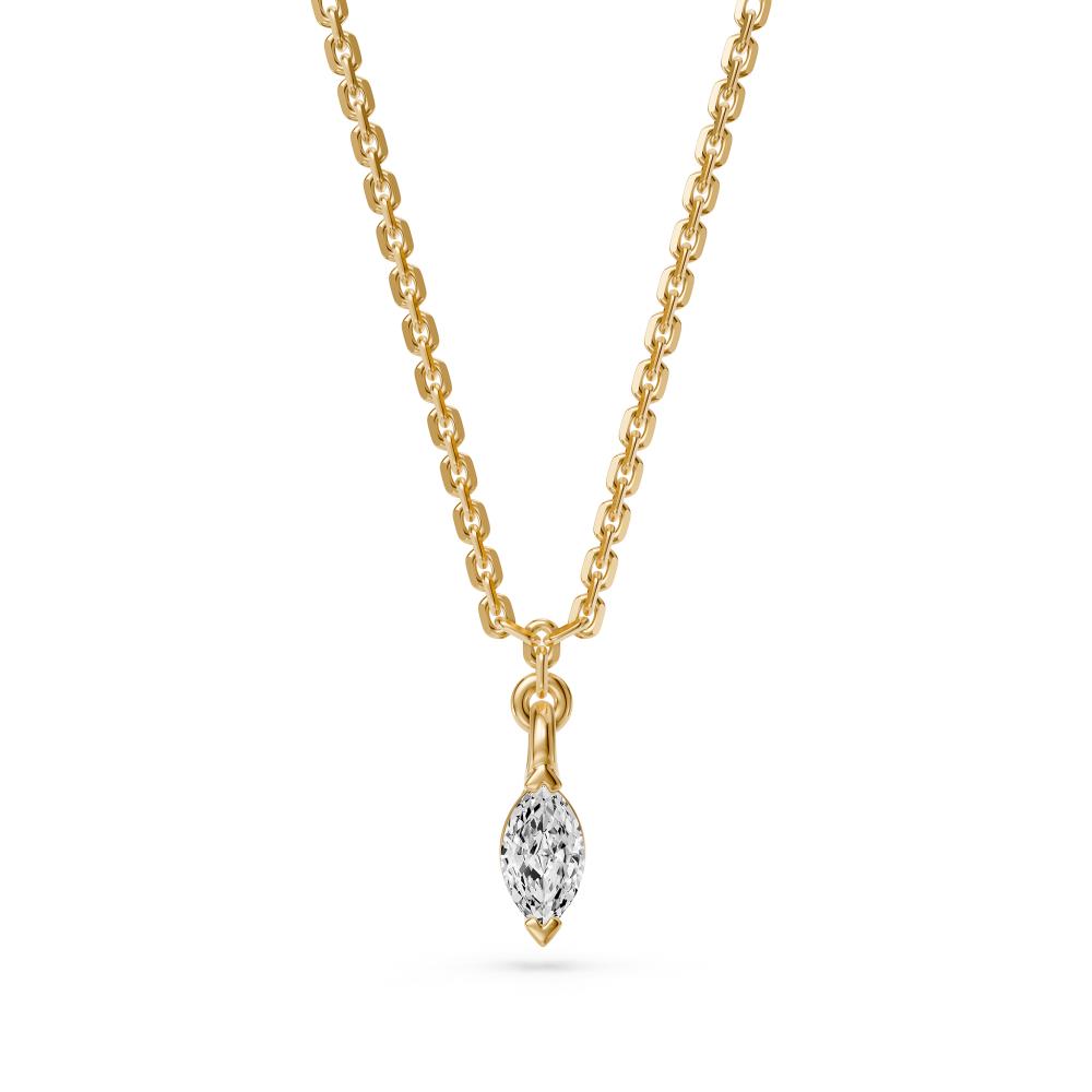 Diamond Necklace with chain in Yellow Gold JFA200000