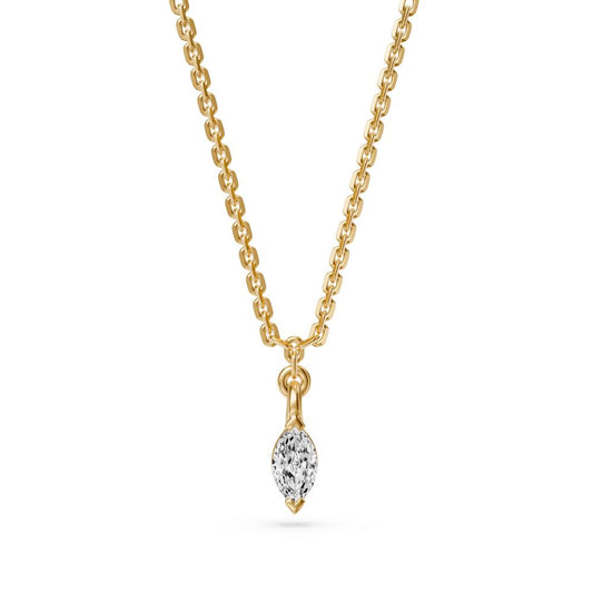 Diamond Necklace with chain in Yellow Gold JFA200000