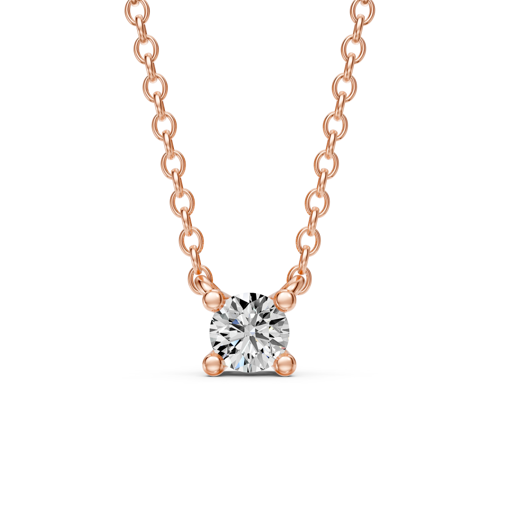 Diamond Necklace with chain in Rose Gold NA1130