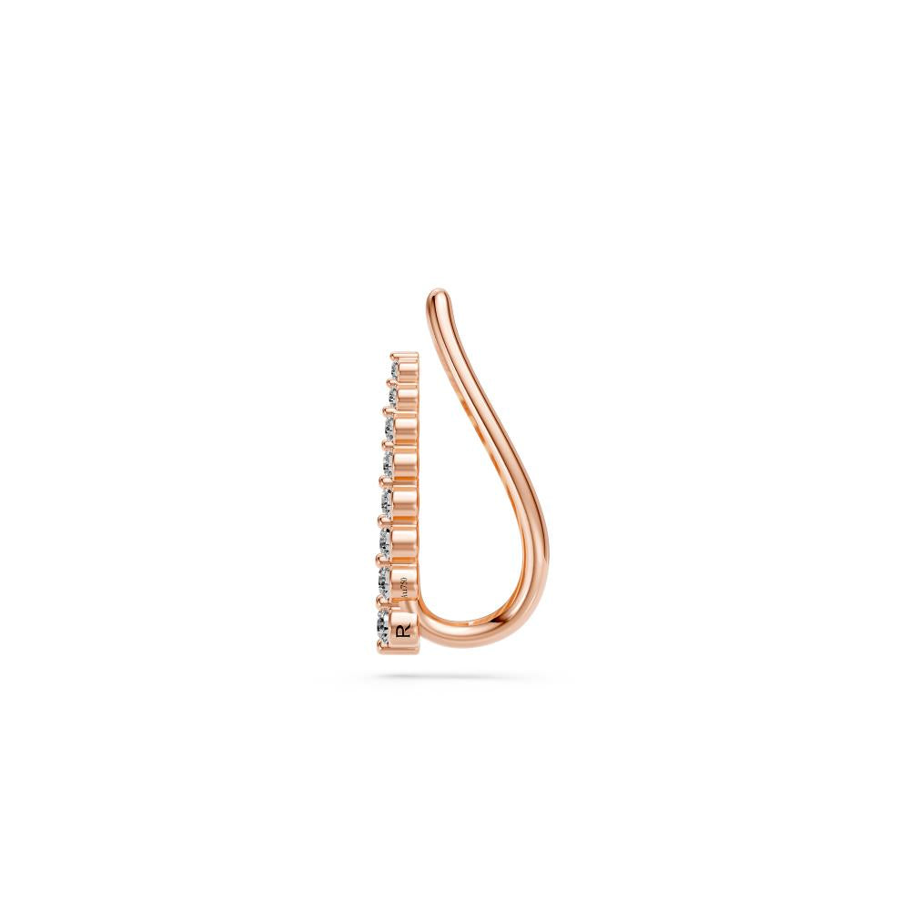 Arc Diamond Earrings in Pink Gold R22191124