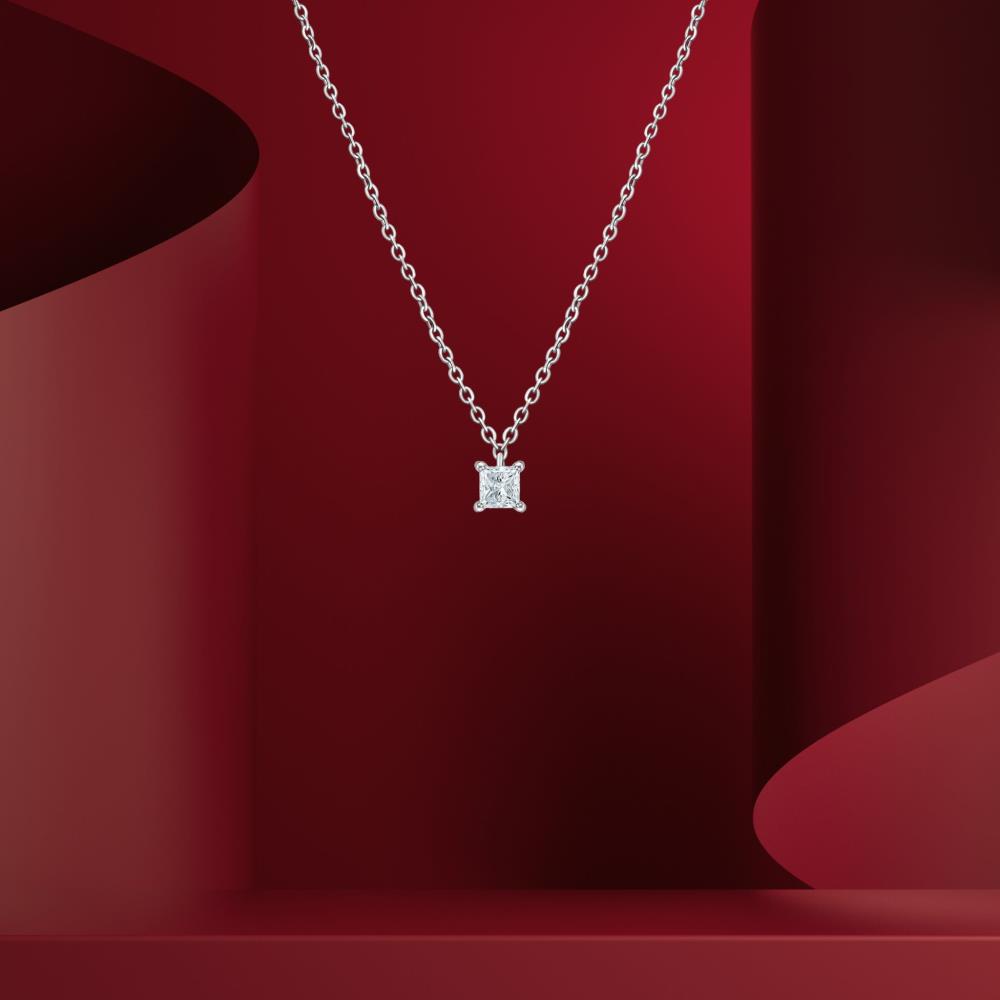 Diamond Necklace in White Gold JFA199845