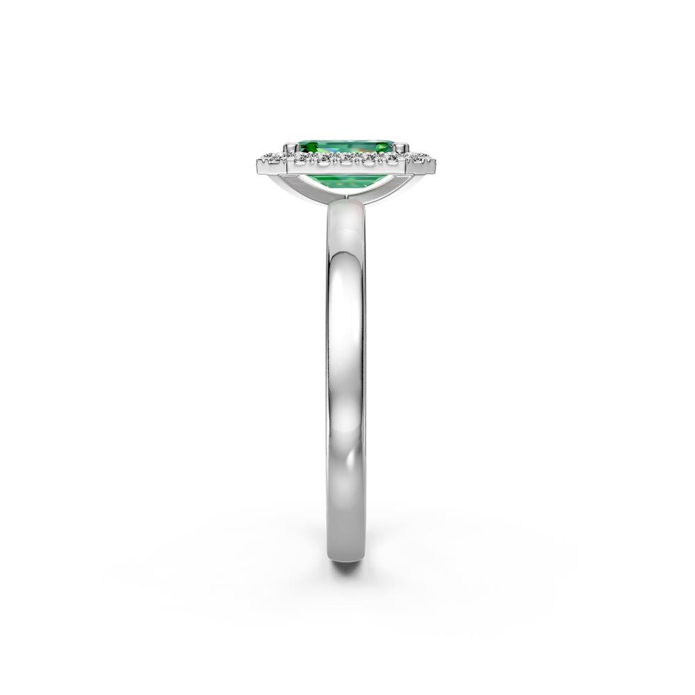 Diamond Ring with Tsavorite in White Gold R36311224