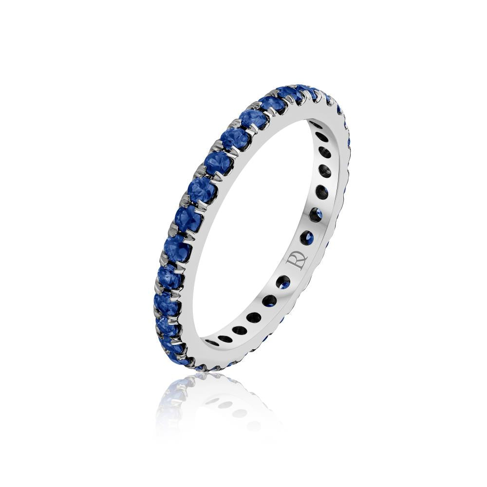 Sapphire Band Ring in White Gold JFA2662