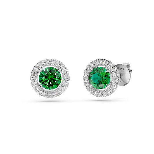 Diamond Earrings in White Gold with Tsavorites R36151224