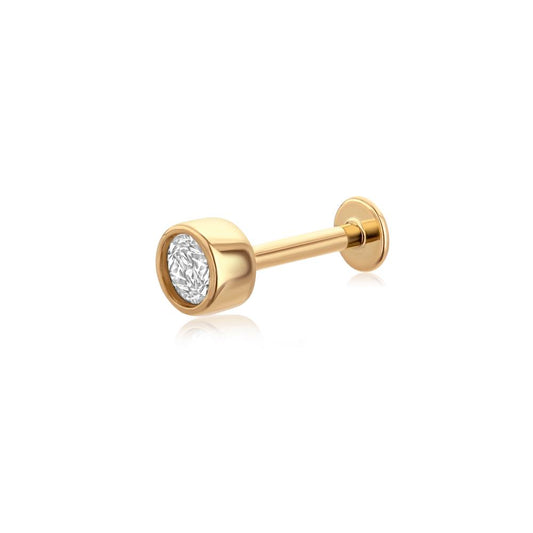 Solo Diamond Piercing in Yellow Gold jfa123