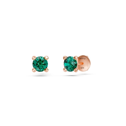 Green Sapphire Earring in Rose Gold R02130325