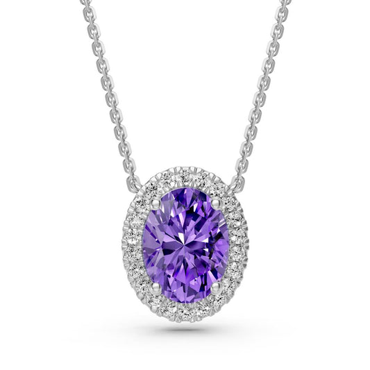 White Gold Necklace with Tanzanite Stone R36781224