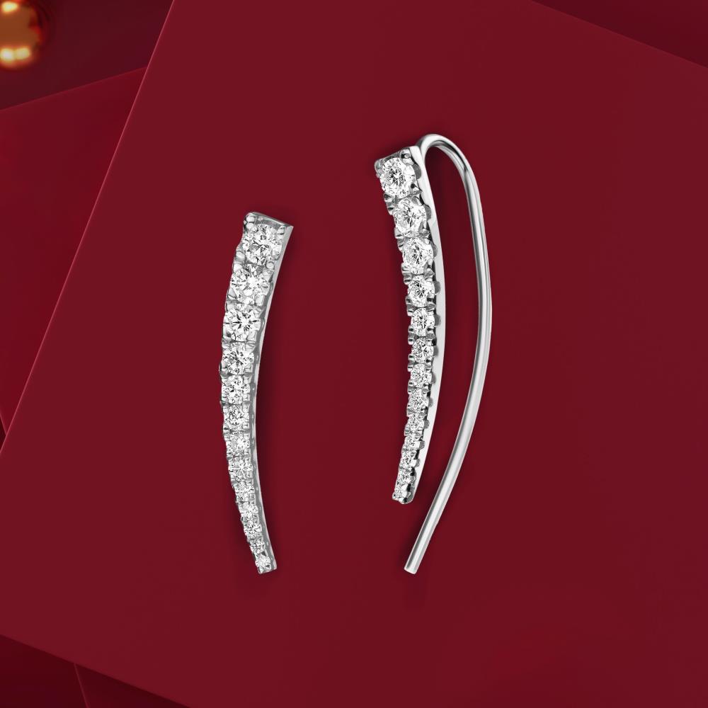 Diamond Earrings in White Gold JFA199911