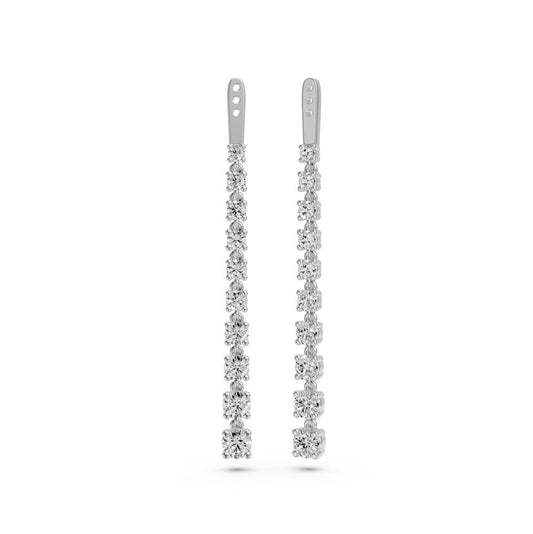 Diamond Drop Earrings in White Gold AAE0606