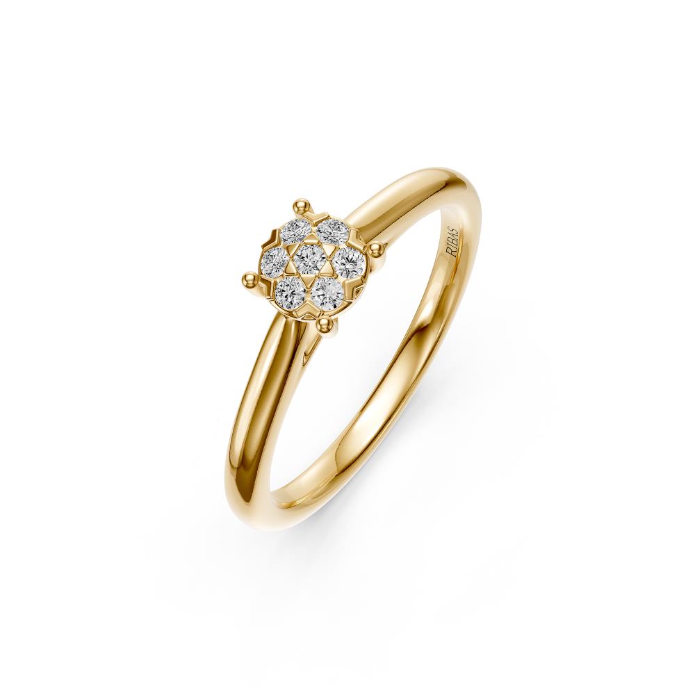 Diamond Ring in Yellow Gold R37491224P