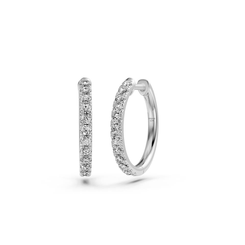 Diamond Hoop Earrings in White Gold R23921124