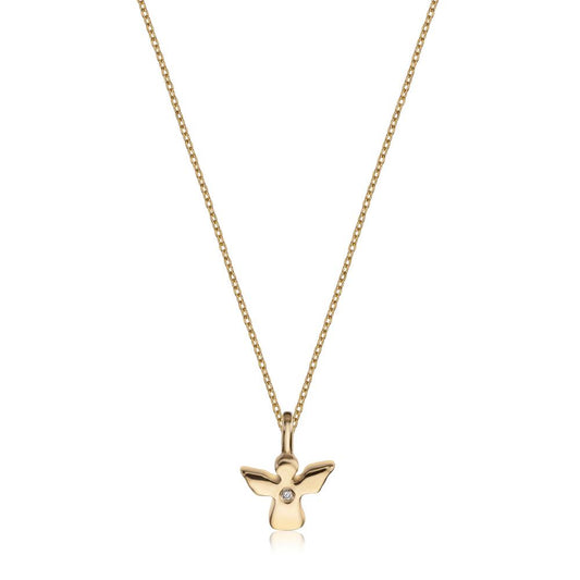 Diamond Angel Pendant in Yellow Gold LP1968