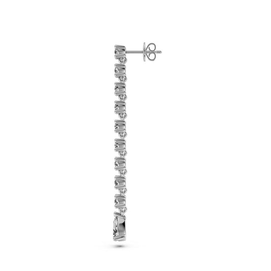 Diamond Drop Earrings in White Gold JFA17578