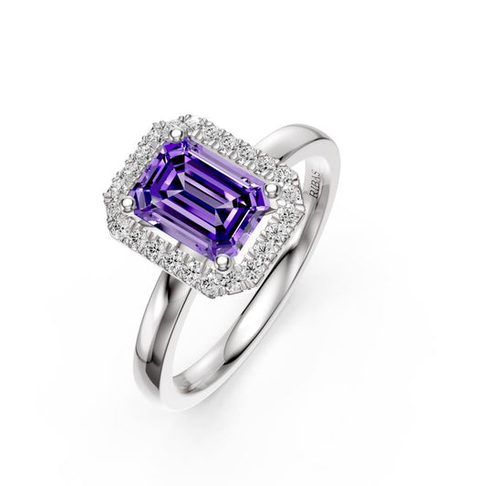 Diamond Ring with Tanzanite in White Gold R38811224