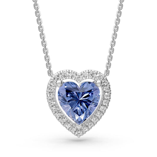 White Gold Necklace with Spinel Stone R39490125