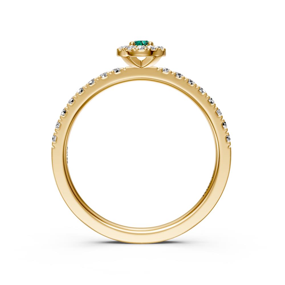 Diamond Ring with Sapphire in Yellow Gold R02470325