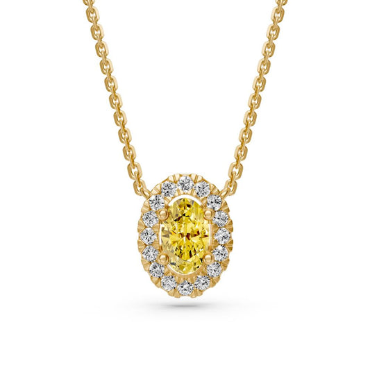 Yellow Gold Necklace with Yellow Sapphire R03750325