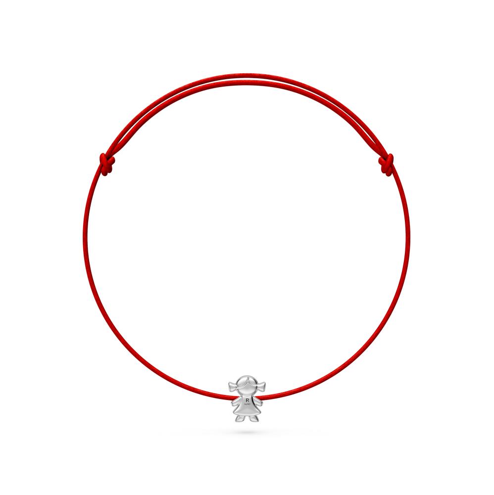 String Bracelet with Diamond in White Gold "Girl" R07340924