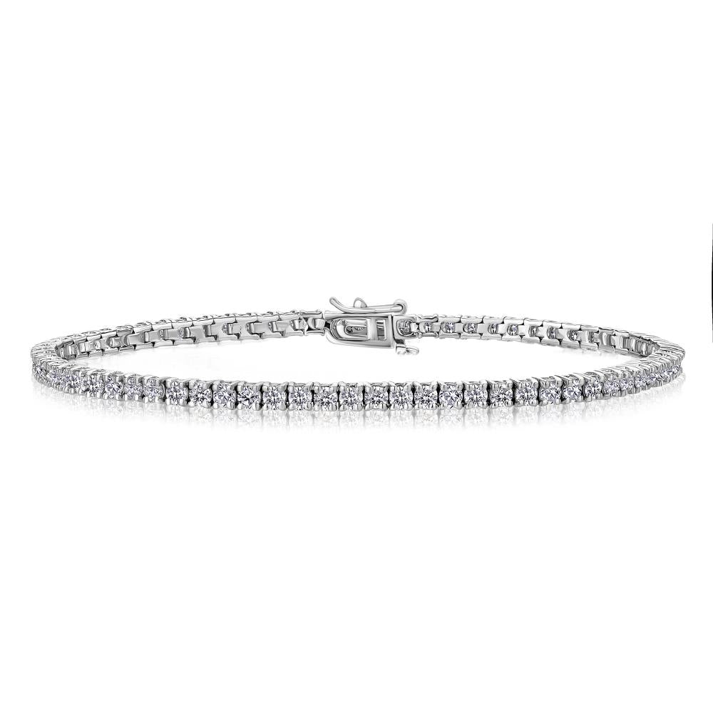 Bracciale tennis in oro bianco con diamanti LH0135