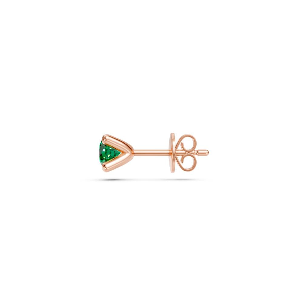 Green Sapphire Earring in Rose Gold