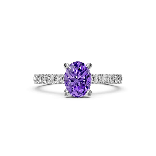 Diamond Ring with Tanzanite in White Gold R36981224