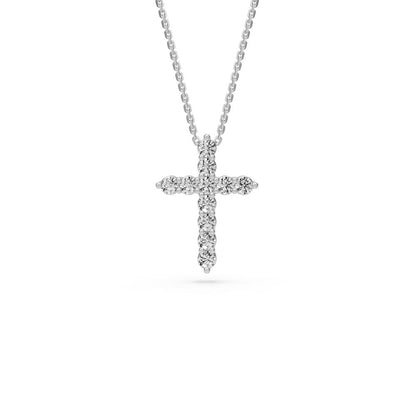 Diamond Cross Pendant in White Gold JFA203479