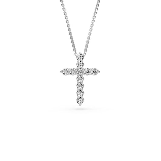 Diamond Cross Pendant in White Gold JFA203479