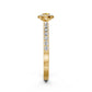 Diamond Ring with Yellow Sapphire in Yellow Gold R03310325