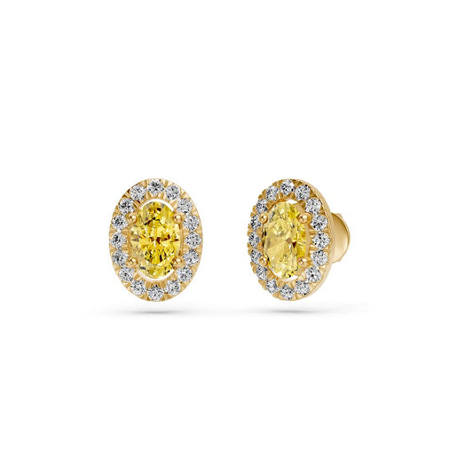 Yellow Sapphire and Diamonds Earrings in Yellow Gold R03770325