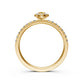 Diamond Ring with Yellow Sapphire in Yellow Gold R03310325