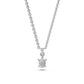 Diamond Necklace with chain in White Gold JFA199880