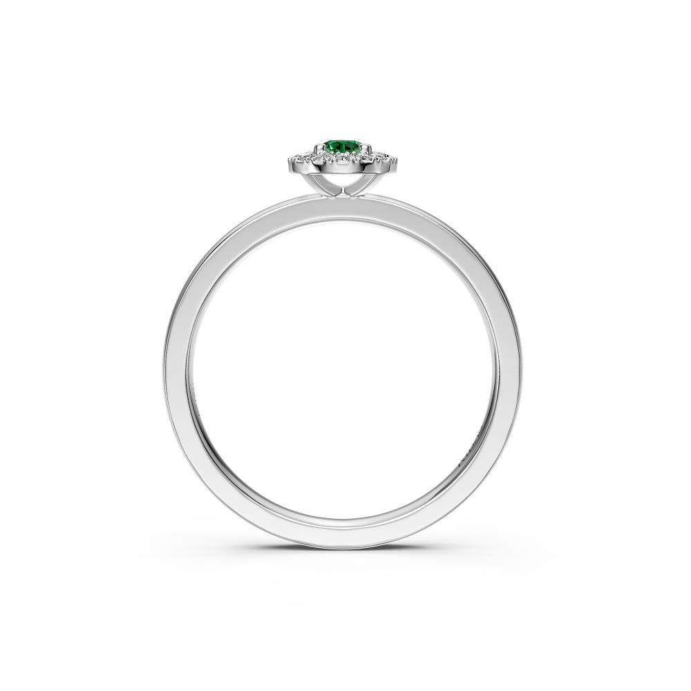 Diamond Ring with Tsavorites in White GoldR36071224