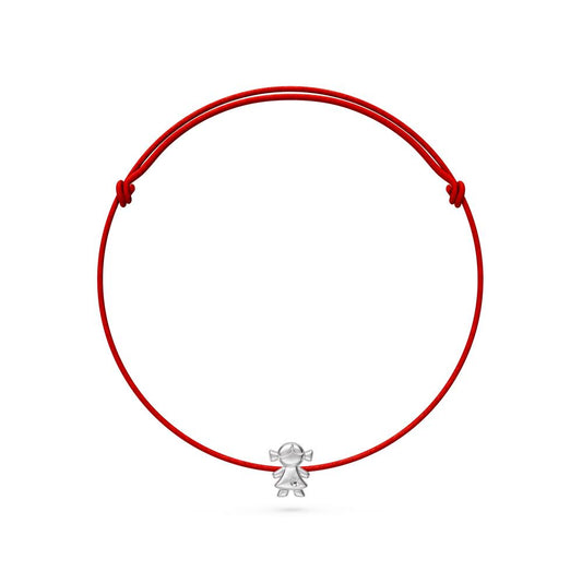 String Bracelet with Diamond in White Gold "Girl" R07340924
