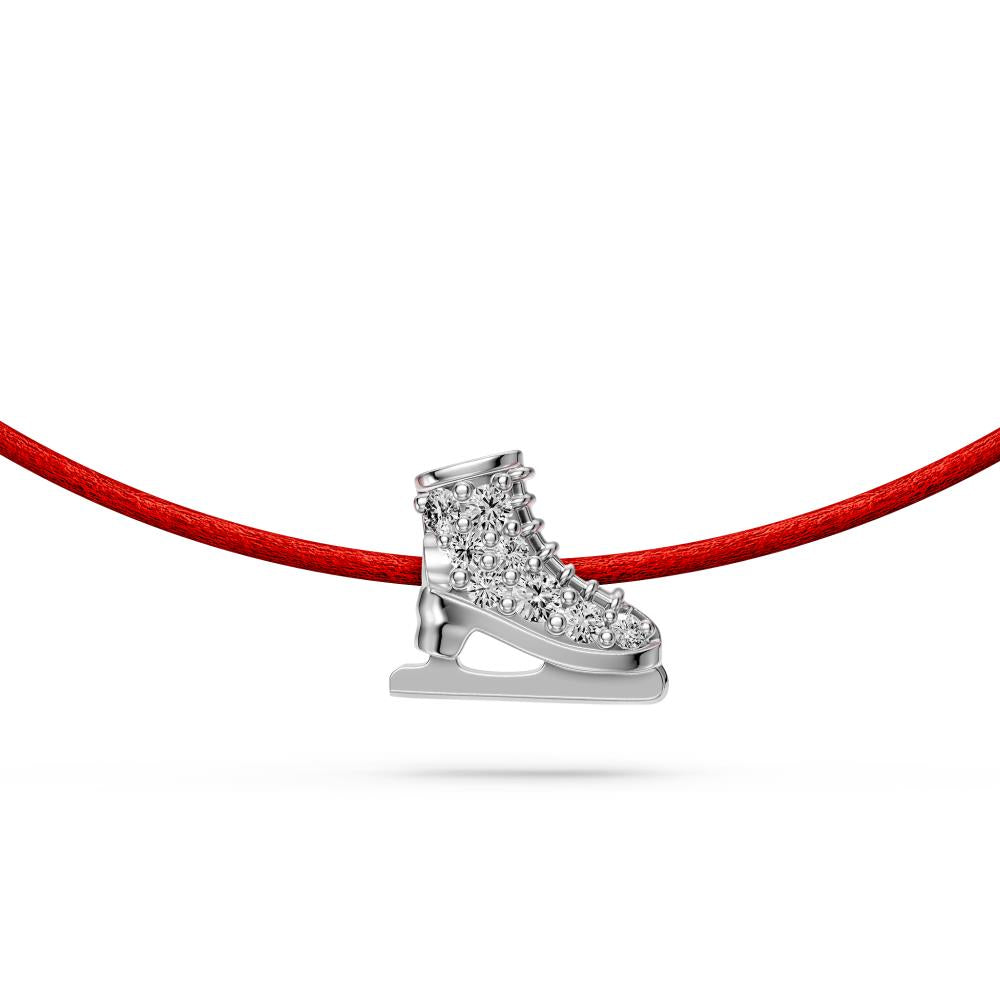 String Bracelet in White Gold and Diamonds " Ice Skate" R23081124P