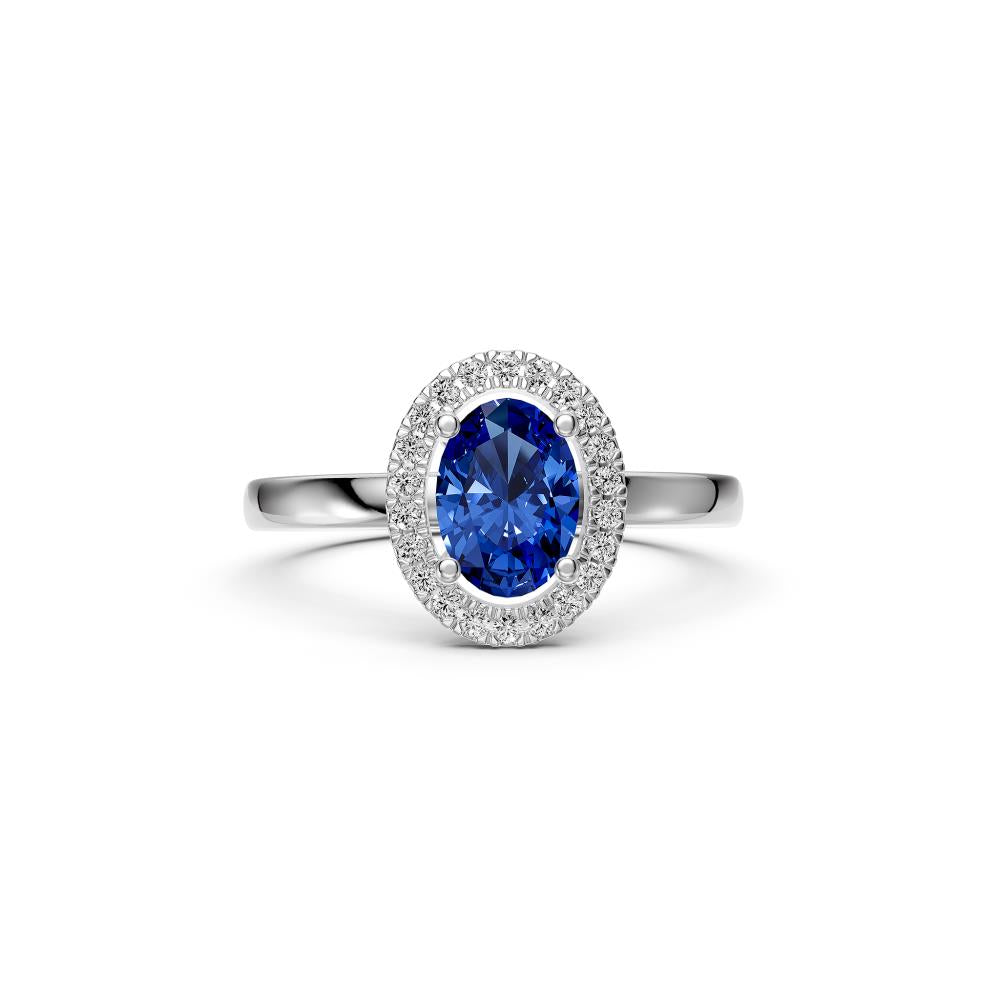 Diamond Ring with Tanzanite in White Gold R36901224