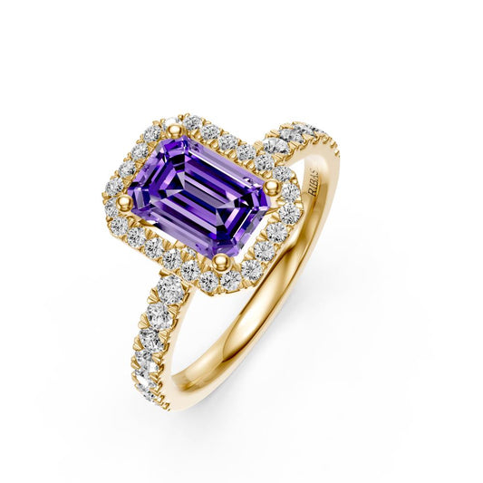 Diamond Ring with Tanzanite in Yellow Gold R38841224